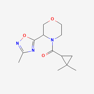 (2,2-Dimethylcyclopropyl)-[3-(3-methyl-1,2,4-oxadiazol-5-yl)morpholin-4-yl]methanone