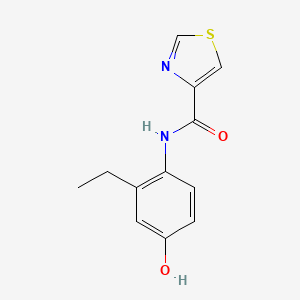 molecular formula C12H12N2O2S B7674763 N-(2-ethyl-4-hydroxyphenyl)-1,3-thiazole-4-carboxamide 