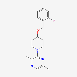 3-[4-[(2-Fluorophenyl)methoxy]piperidin-1-yl]-2,5-dimethylpyrazine