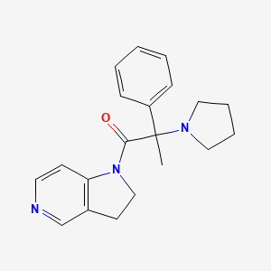 molecular formula C20H23N3O B7674792 1-(2,3-Dihydropyrrolo[3,2-c]pyridin-1-yl)-2-phenyl-2-pyrrolidin-1-ylpropan-1-one 