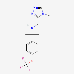 N-[(4-methyl-1,2,4-triazol-3-yl)methyl]-2-[4-(trifluoromethoxy)phenyl]propan-2-amine