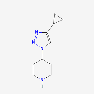 molecular formula C10H16N4 B7674834 4-(4-Cyclopropyltriazol-1-yl)piperidine 