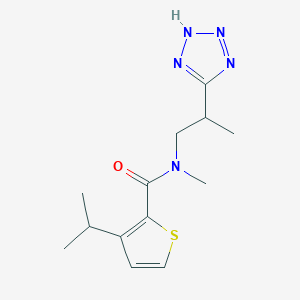 N-methyl-3-propan-2-yl-N-[2-(2H-tetrazol-5-yl)propyl]thiophene-2-carboxamide