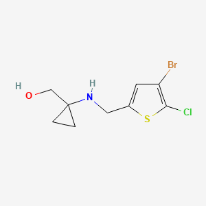 [1-[(4-Bromo-5-chlorothiophen-2-yl)methylamino]cyclopropyl]methanol