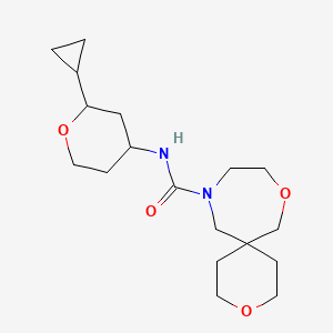 N-(2-cyclopropyloxan-4-yl)-3,8-dioxa-11-azaspiro[5.6]dodecane-11-carboxamide