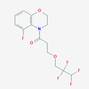 1-(5-Fluoro-2,3-dihydro-1,4-benzoxazin-4-yl)-3-(2,2,3,3-tetrafluoropropoxy)propan-1-one