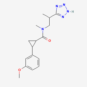 2-(3-methoxyphenyl)-N-methyl-N-[2-(2H-tetrazol-5-yl)propyl]cyclopropane-1-carboxamide