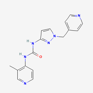 1-(3-Methylpyridin-4-yl)-3-[1-(pyridin-4-ylmethyl)pyrazol-3-yl]urea