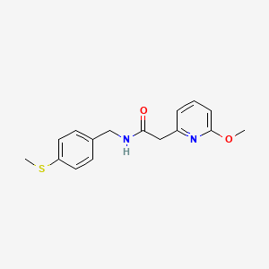 2-(6-methoxypyridin-2-yl)-N-[(4-methylsulfanylphenyl)methyl]acetamide