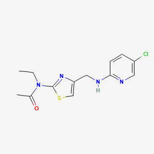 N-[4-[[(5-chloropyridin-2-yl)amino]methyl]-1,3-thiazol-2-yl]-N-ethylacetamide