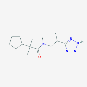 2-cyclopentyl-N,2-dimethyl-N-[2-(2H-tetrazol-5-yl)propyl]propanamide