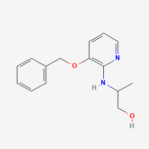 molecular formula C15H18N2O2 B7675041 2-[(3-Phenylmethoxypyridin-2-yl)amino]propan-1-ol 