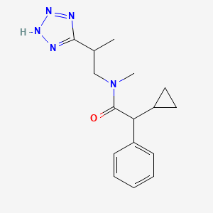 2-cyclopropyl-N-methyl-2-phenyl-N-[2-(2H-tetrazol-5-yl)propyl]acetamide