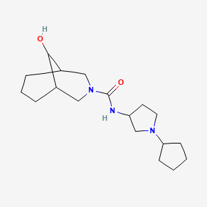 N-(1-cyclopentylpyrrolidin-3-yl)-9-hydroxy-3-azabicyclo[3.3.1]nonane-3-carboxamide