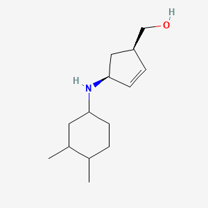 molecular formula C14H25NO B7675060 [(1R,4S)-4-[(3,4-dimethylcyclohexyl)amino]cyclopent-2-en-1-yl]methanol 