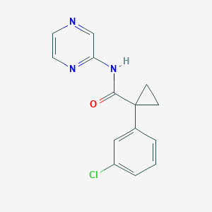 1-(3-chlorophenyl)-N-pyrazin-2-ylcyclopropane-1-carboxamide