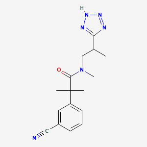 2-(3-cyanophenyl)-N,2-dimethyl-N-[2-(2H-tetrazol-5-yl)propyl]propanamide