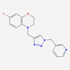 7-Fluoro-4-[[1-(pyridin-3-ylmethyl)triazol-4-yl]methyl]-2,3-dihydro-1,4-benzoxazine