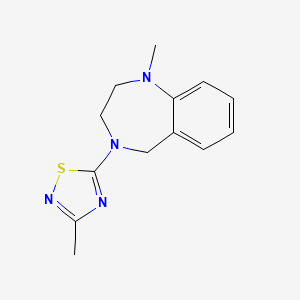 molecular formula C13H16N4S B7675102 3-methyl-5-(1-methyl-3,5-dihydro-2H-1,4-benzodiazepin-4-yl)-1,2,4-thiadiazole 