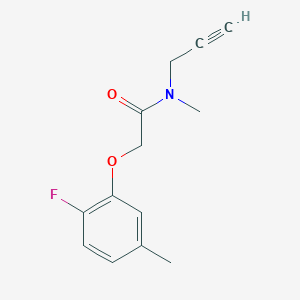 molecular formula C13H14FNO2 B7675120 2-(2-fluoro-5-methylphenoxy)-N-methyl-N-prop-2-ynylacetamide 