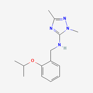 2,5-dimethyl-N-[(2-propan-2-yloxyphenyl)methyl]-1,2,4-triazol-3-amine