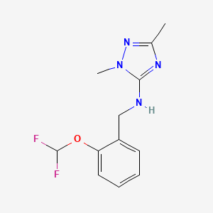 N-[[2-(difluoromethoxy)phenyl]methyl]-2,5-dimethyl-1,2,4-triazol-3-amine