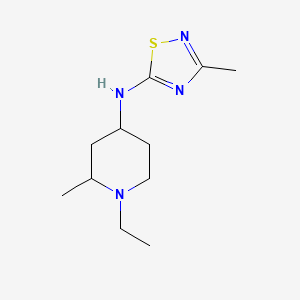 molecular formula C11H20N4S B7675150 N-(1-ethyl-2-methylpiperidin-4-yl)-3-methyl-1,2,4-thiadiazol-5-amine 