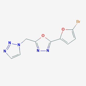 2-(5-Bromofuran-2-yl)-5-(triazol-1-ylmethyl)-1,3,4-oxadiazole