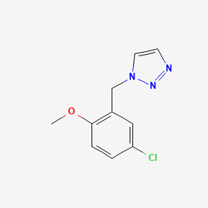 molecular formula C10H10ClN3O B7675200 1-[(5-Chloro-2-methoxyphenyl)methyl]triazole 