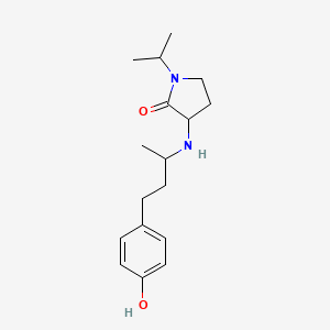 molecular formula C17H26N2O2 B7675217 3-[4-(4-Hydroxyphenyl)butan-2-ylamino]-1-propan-2-ylpyrrolidin-2-one 