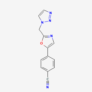 4-[2-(Triazol-1-ylmethyl)-1,3-oxazol-5-yl]benzonitrile