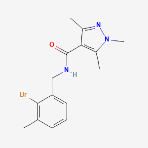 N-[(2-bromo-3-methylphenyl)methyl]-1,3,5-trimethylpyrazole-4-carboxamide