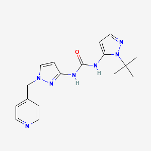 1-(2-Tert-butylpyrazol-3-yl)-3-[1-(pyridin-4-ylmethyl)pyrazol-3-yl]urea