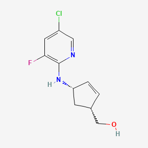 [(1R,4S)-4-[(5-chloro-3-fluoropyridin-2-yl)amino]cyclopent-2-en-1-yl]methanol