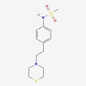 N-[4-(2-thiomorpholin-4-ylethyl)phenyl]methanesulfonamide