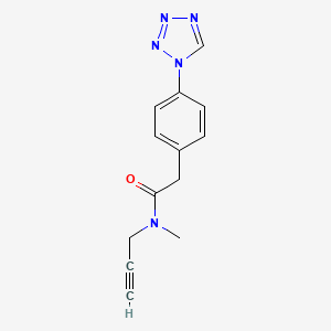 N-methyl-N-prop-2-ynyl-2-[4-(tetrazol-1-yl)phenyl]acetamide