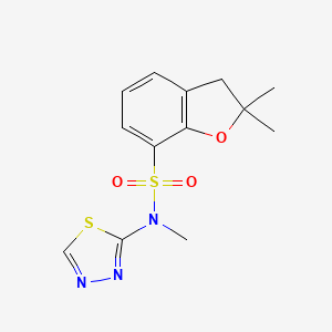 N,2,2-trimethyl-N-(1,3,4-thiadiazol-2-yl)-3H-1-benzofuran-7-sulfonamide