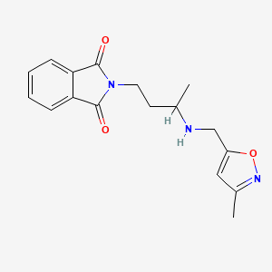 molecular formula C17H19N3O3 B7675356 2-[3-[(3-Methyl-1,2-oxazol-5-yl)methylamino]butyl]isoindole-1,3-dione 