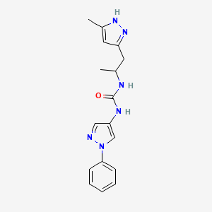 1-[1-(5-methyl-1H-pyrazol-3-yl)propan-2-yl]-3-(1-phenylpyrazol-4-yl)urea