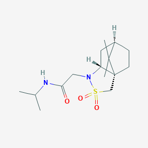 2-[(1S,5R,7R)-10,10-dimethyl-3,3-dioxo-3lambda6-thia-4-azatricyclo[5.2.1.01,5]decan-4-yl]-N-propan-2-ylacetamide