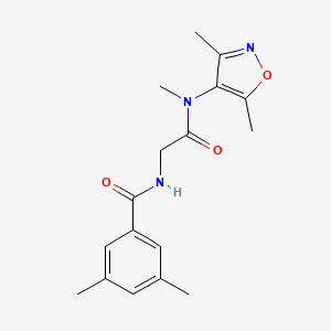 molecular formula C17H21N3O3 B7675389 N-[2-[(3,5-dimethyl-1,2-oxazol-4-yl)-methylamino]-2-oxoethyl]-3,5-dimethylbenzamide 