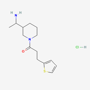 molecular formula C14H23ClN2OS B7675413 1-[3-(1-Aminoethyl)piperidin-1-yl]-3-thiophen-2-ylpropan-1-one;hydrochloride 