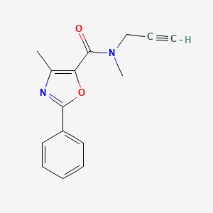 N,4-dimethyl-2-phenyl-N-prop-2-ynyl-1,3-oxazole-5-carboxamide