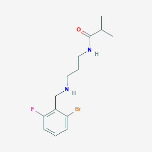 N-[3-[(2-bromo-6-fluorophenyl)methylamino]propyl]-2-methylpropanamide