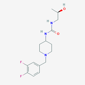 1-[1-[(3,4-difluorophenyl)methyl]piperidin-4-yl]-3-[(2R)-2-hydroxypropyl]urea