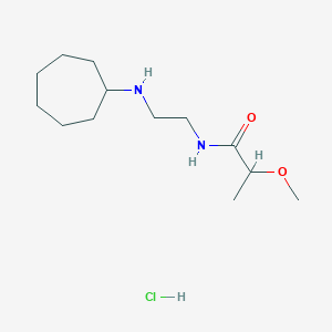 molecular formula C13H27ClN2O2 B7675477 N-[2-(cycloheptylamino)ethyl]-2-methoxypropanamide;hydrochloride 