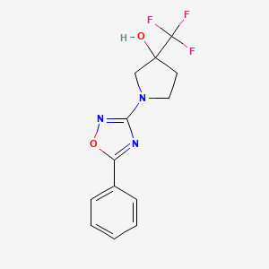 1-(5-Phenyl-1,2,4-oxadiazol-3-yl)-3-(trifluoromethyl)pyrrolidin-3-ol