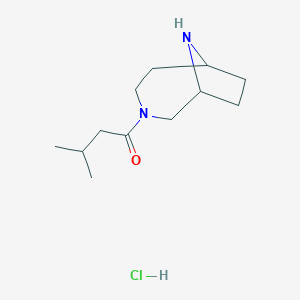 1-(3,9-Diazabicyclo[4.2.1]nonan-3-yl)-3-methylbutan-1-one;hydrochloride