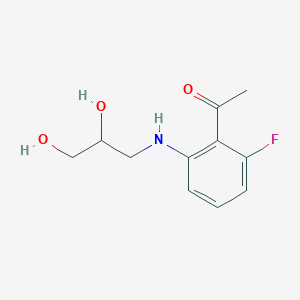 1-[2-(2,3-Dihydroxypropylamino)-6-fluorophenyl]ethanone