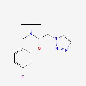 N-tert-butyl-N-[(4-fluorophenyl)methyl]-2-(triazol-1-yl)acetamide